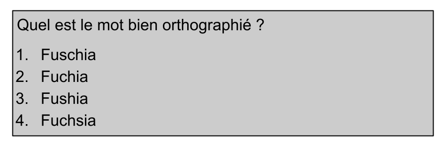 QCM Langue Française GAV 1