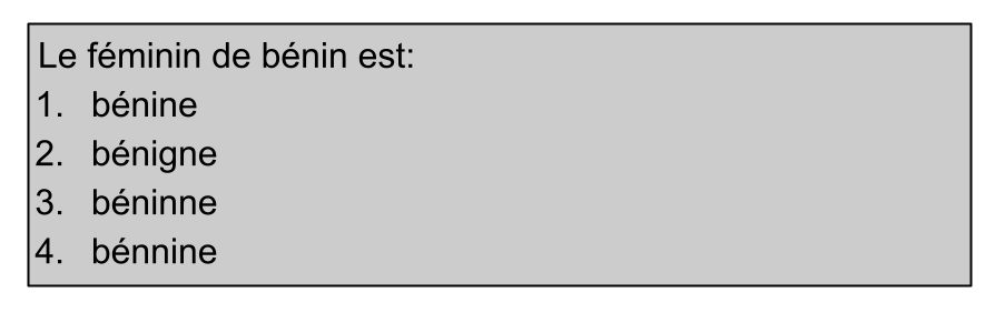 QCM Langue Française GAV 3