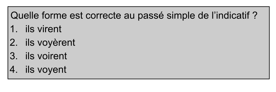 QCM Langue Française GAV 4